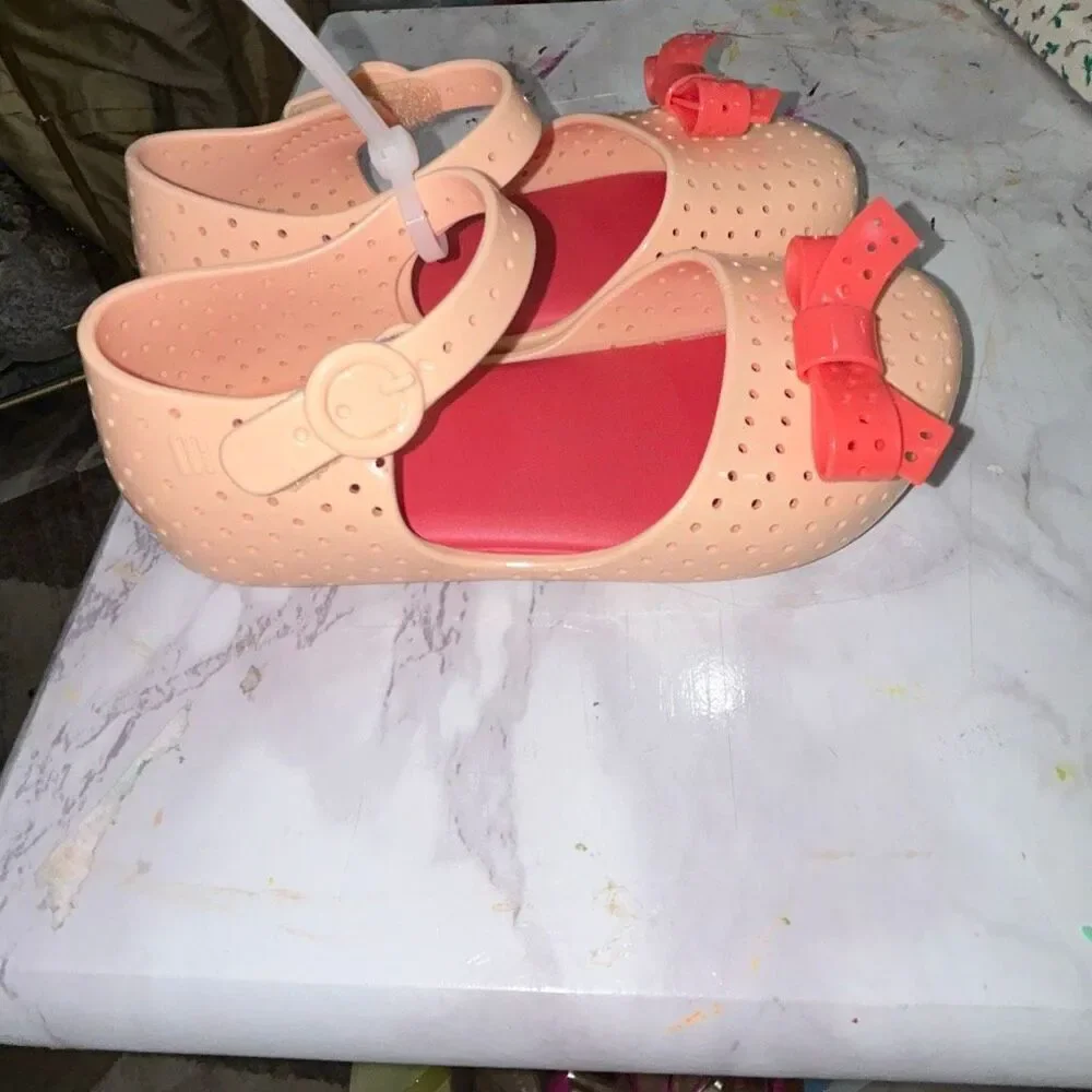 Mini Melissa Kids Furadinha Mary Jane Flat sz 10